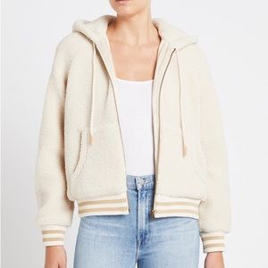MOTHER zip up hoodie shearling